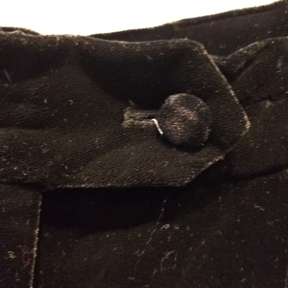 Vintage 90's Black Velvet Dress Pants High Waist Belt Loops Lined Size 6 - Picture 14 of 15